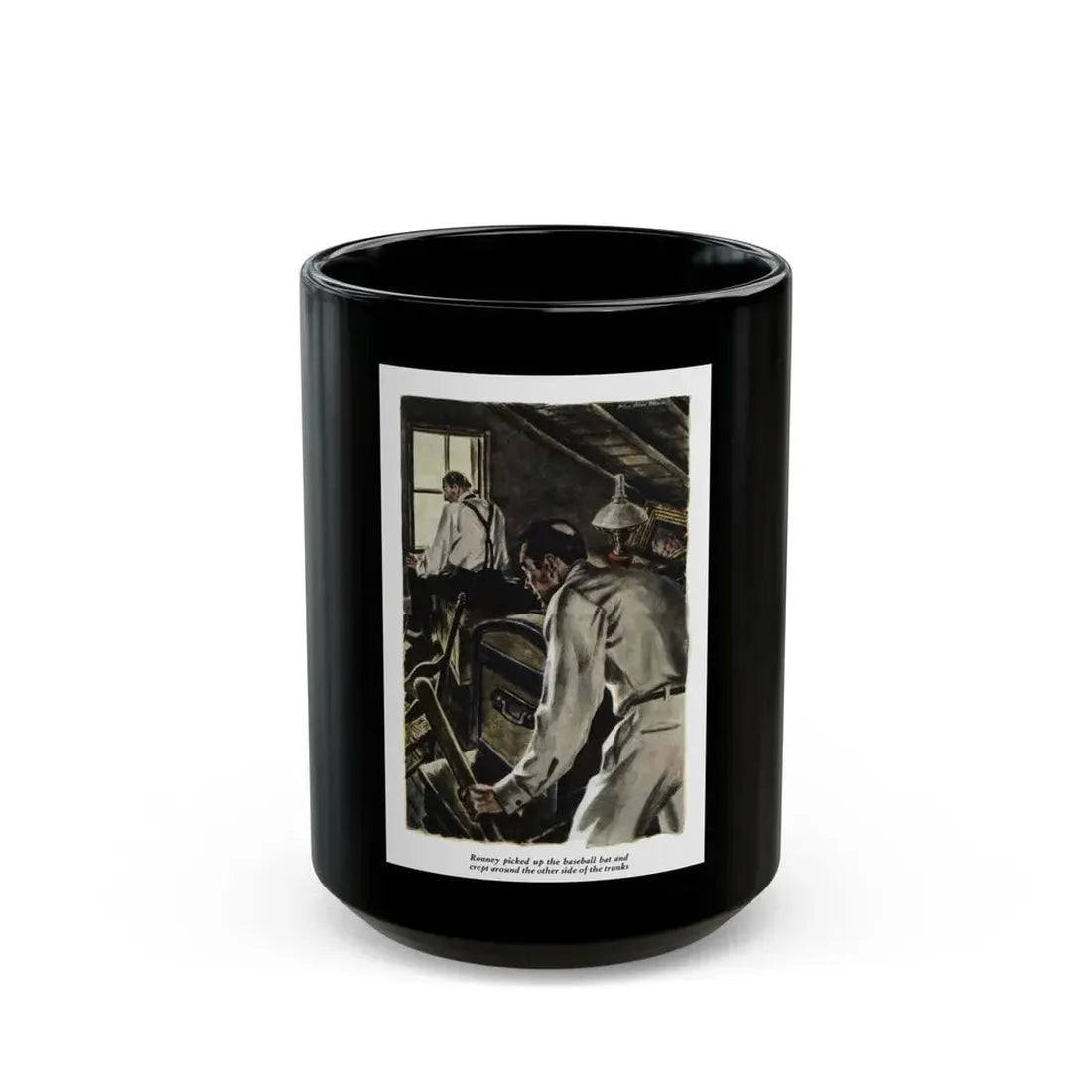 Danger Mansion (3), The American Magazine, December 1937 - Black Coffee Mug 15oz - Go Mug Yourself