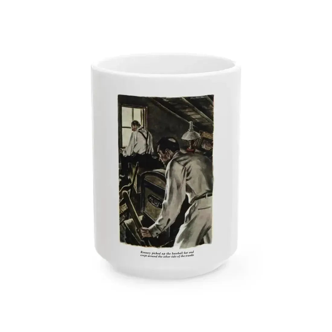 Danger Mansion (3), The American Magazine, December 1937 - White Coffee Mug 15oz - Go Mug Yourself