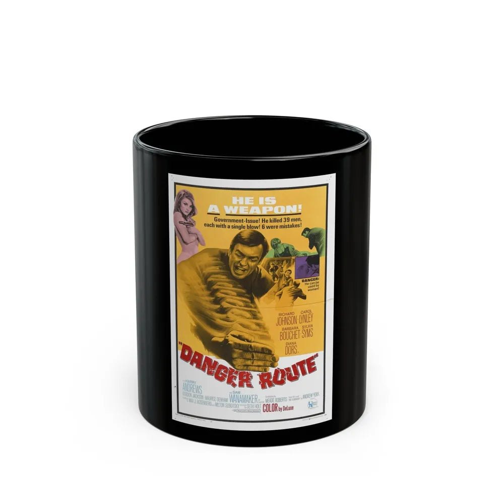 DANGER ROUTE 1967 Movie Poster - Black Coffee Mug-11oz-Go Mug Yourself