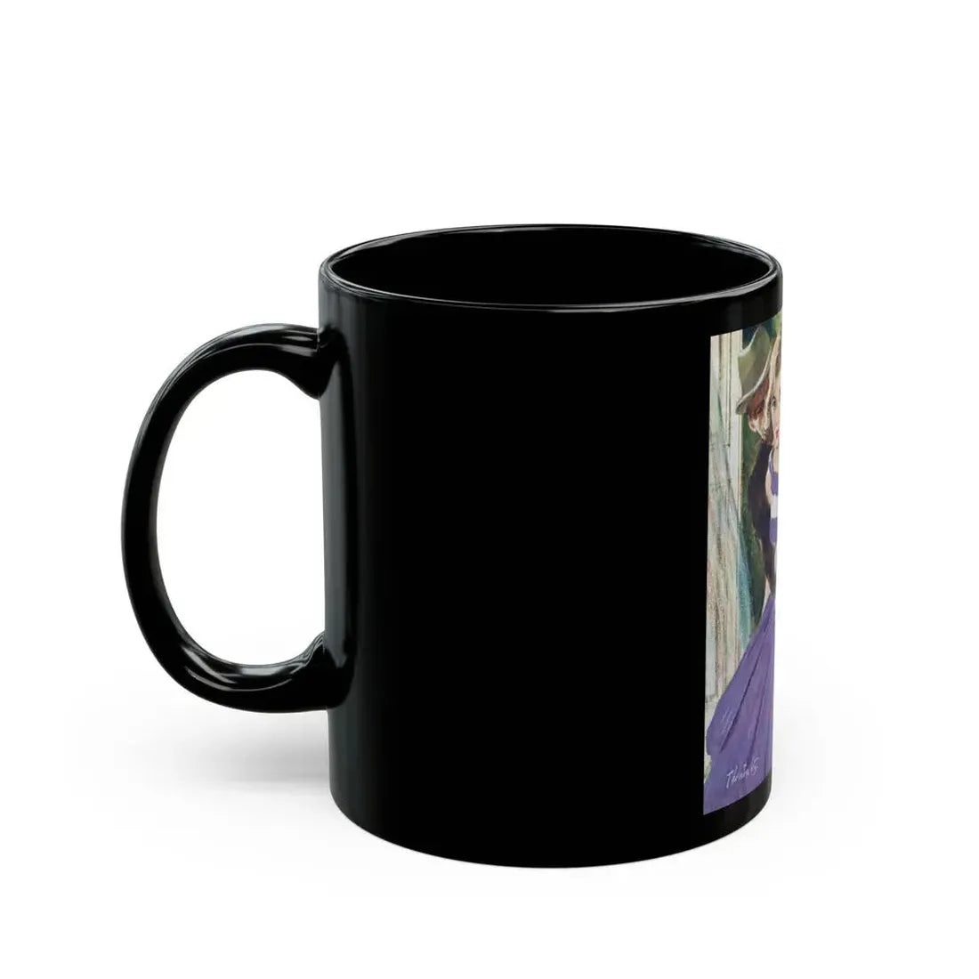 Dangerous Bluff by Thomas Walsh, The Saturday Evening Post, 1960 - Black Coffee Mug - Go Mug Yourself
