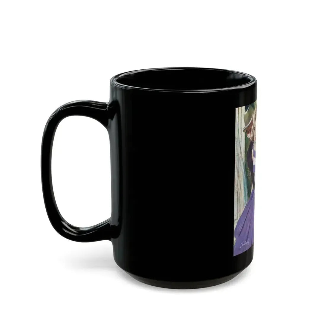 Dangerous Bluff by Thomas Walsh, The Saturday Evening Post, 1960 - Black Coffee Mug - Go Mug Yourself