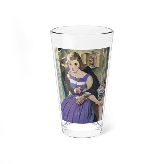 Dangerous Bluff by Thomas Walsh, The Saturday Evening Post, 1960 - Pint Glass 16oz 16oz - Go Mug Yourself