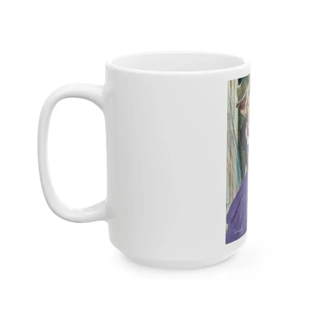 Dangerous Bluff by Thomas Walsh, The Saturday Evening Post, 1960 - White Coffee Mug - Go Mug Yourself