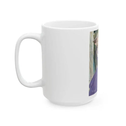 Dangerous Bluff by Thomas Walsh, The Saturday Evening Post, 1960 - White Coffee Mug - Go Mug Yourself
