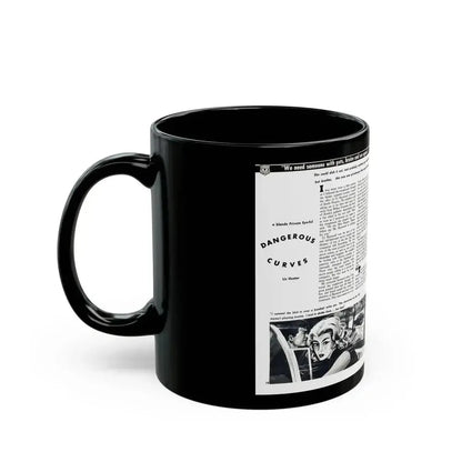 Dangerous Curves, Private Eye magazine, November 1959 - Black Coffee Mug - Go Mug Yourself