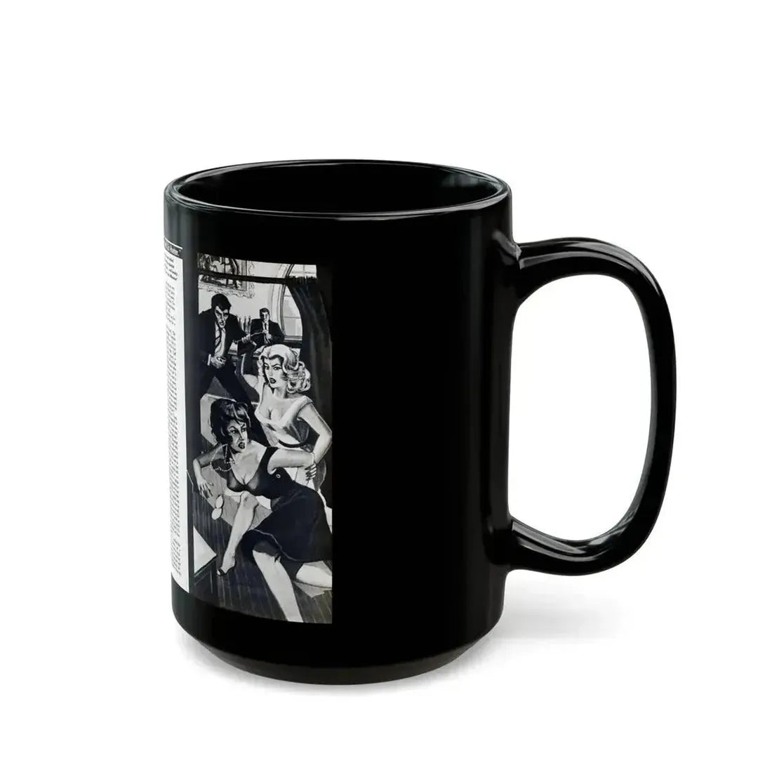 Dangerous Curves, Private Eye magazine, November 1959 - Black Coffee Mug - Go Mug Yourself