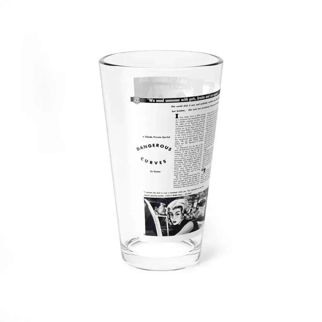 Dangerous Curves, Private Eye magazine, November 1959 - Pint Glass 16oz - Go Mug Yourself