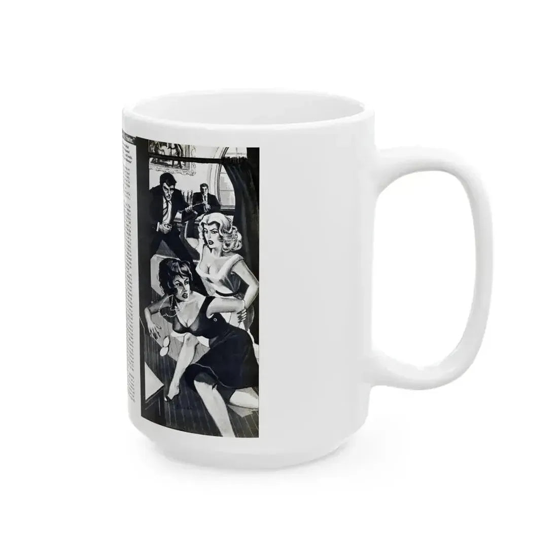 Dangerous Curves, Private Eye magazine, November 1959 - White Coffee Mug - Go Mug Yourself