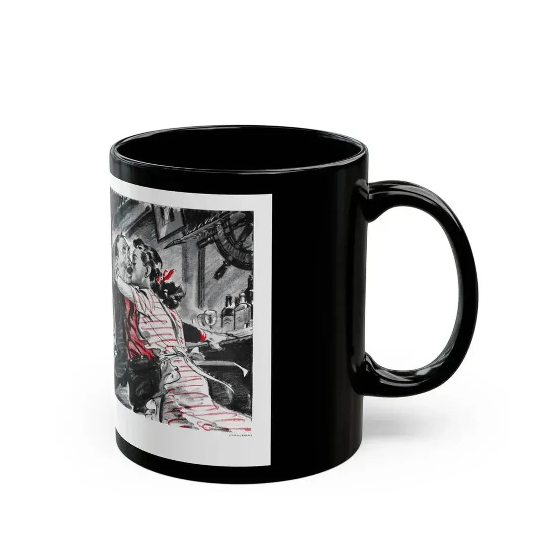 Dangerous Legacy, Liberty magazine, July 19, 1947 - Black Coffee Mug - Go Mug Yourself