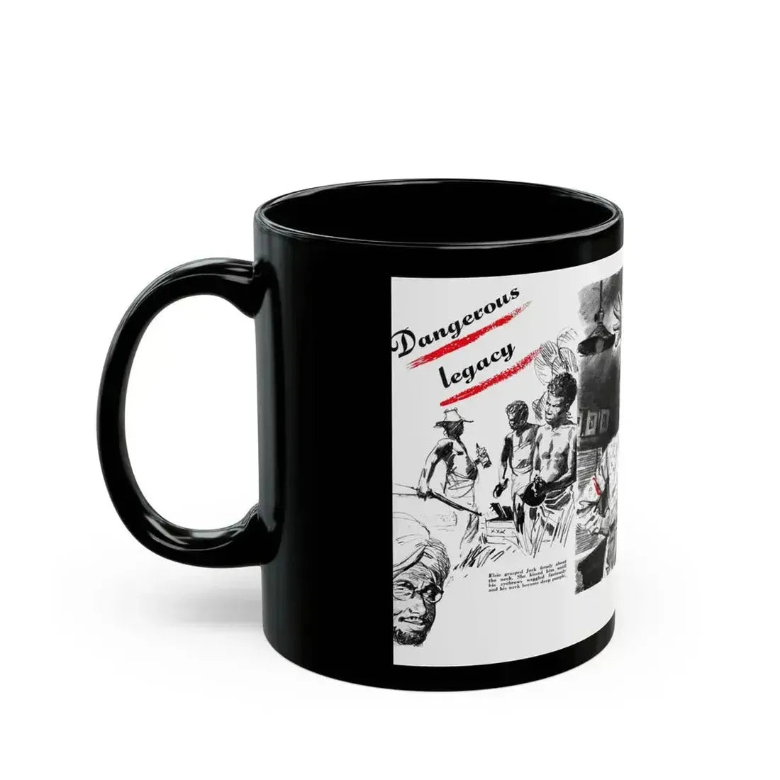 Dangerous Legacy, Liberty magazine, July 19, 1947 - Black Coffee Mug - Go Mug Yourself