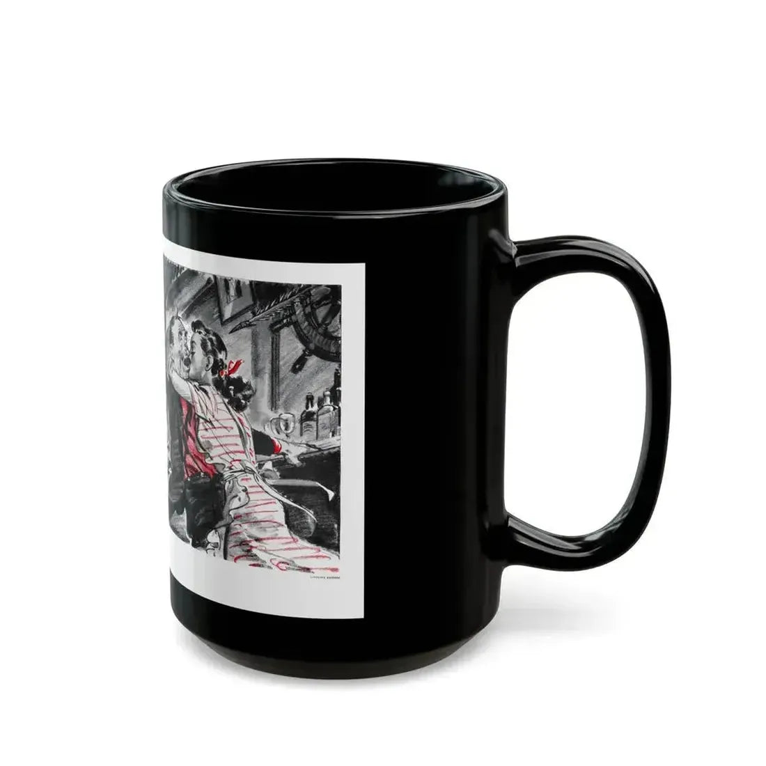 Dangerous Legacy, Liberty magazine, July 19, 1947 - Black Coffee Mug - Go Mug Yourself