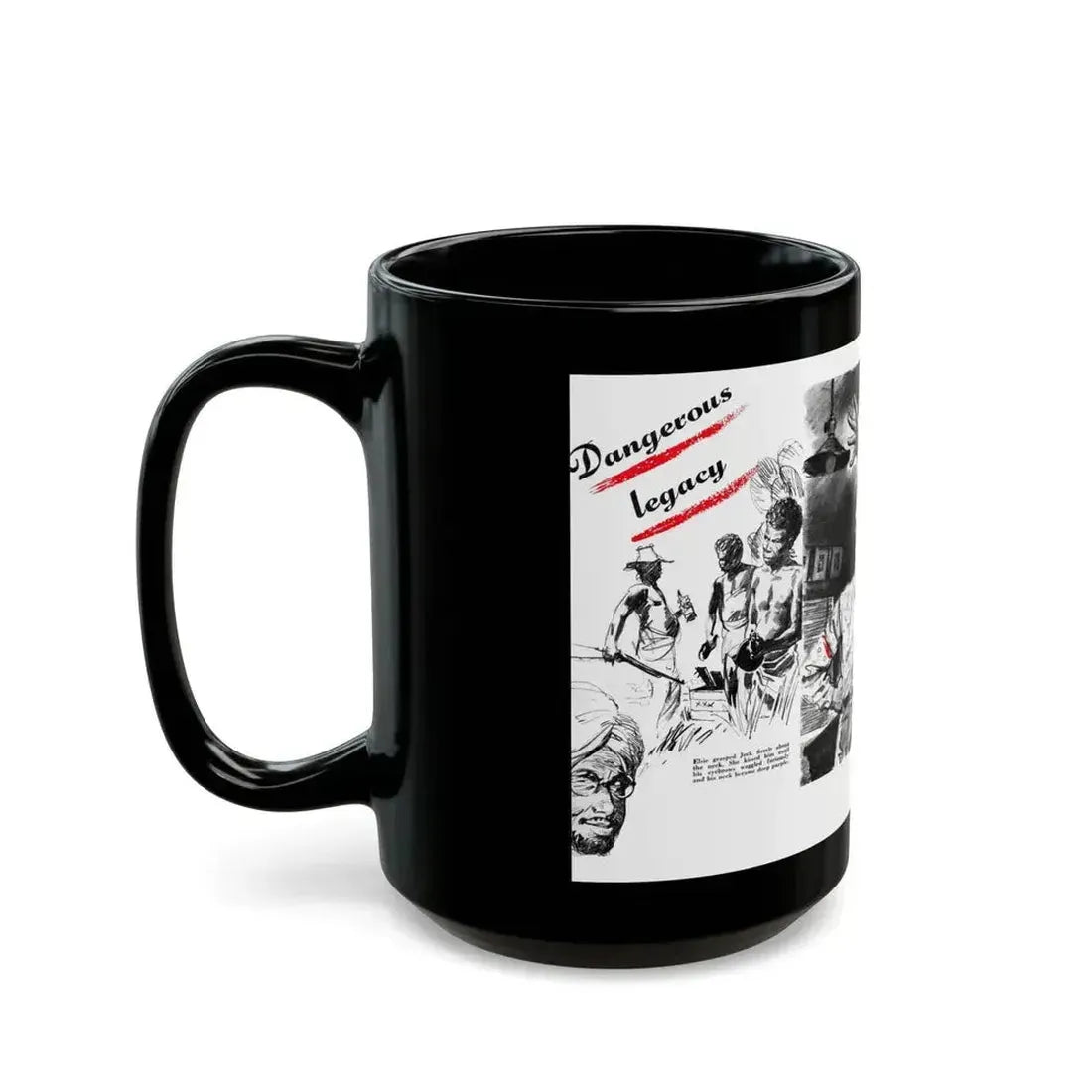 Dangerous Legacy, Liberty magazine, July 19, 1947 - Black Coffee Mug - Go Mug Yourself