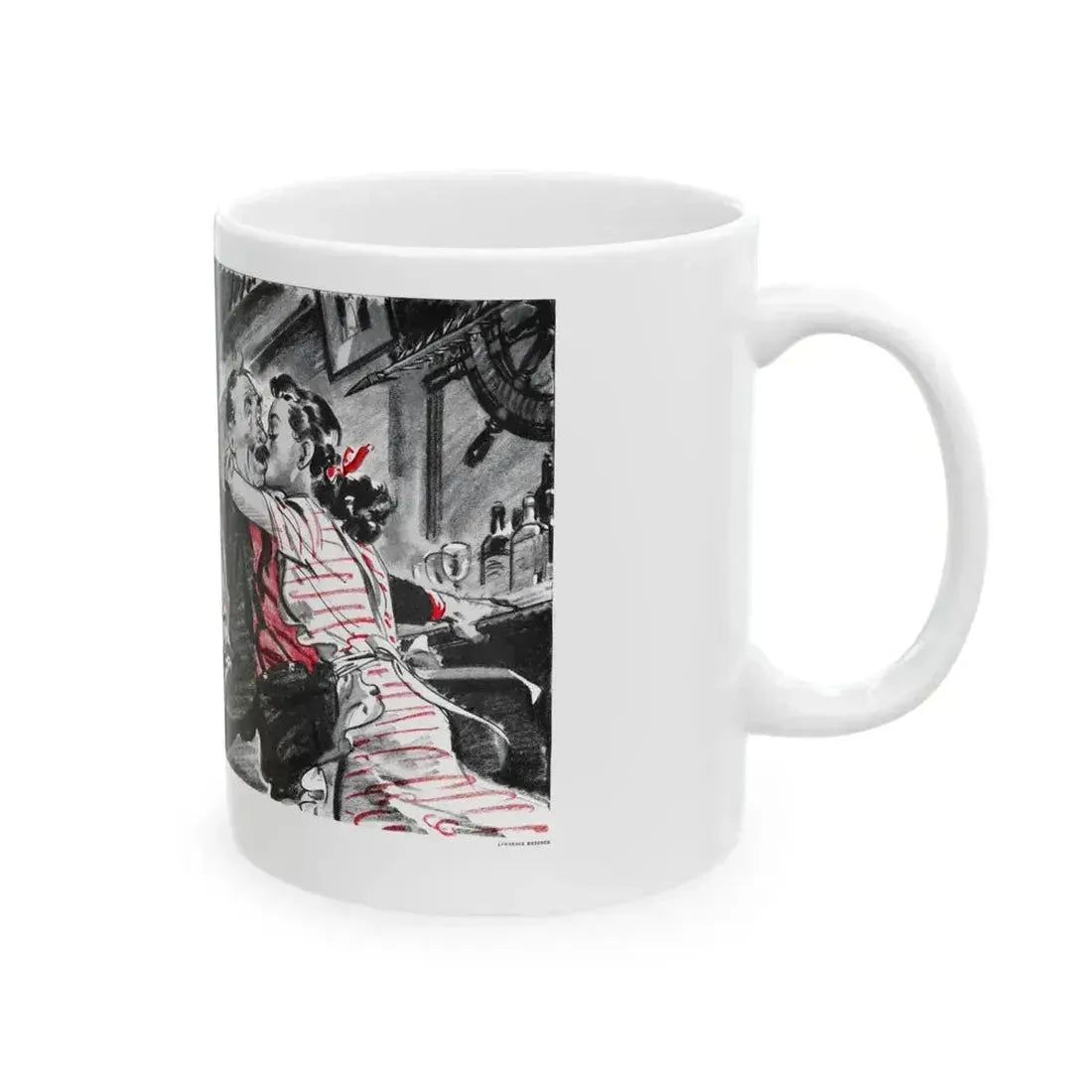 Dangerous Legacy, Liberty magazine, July 19, 1947 - White Coffee Mug - Go Mug Yourself