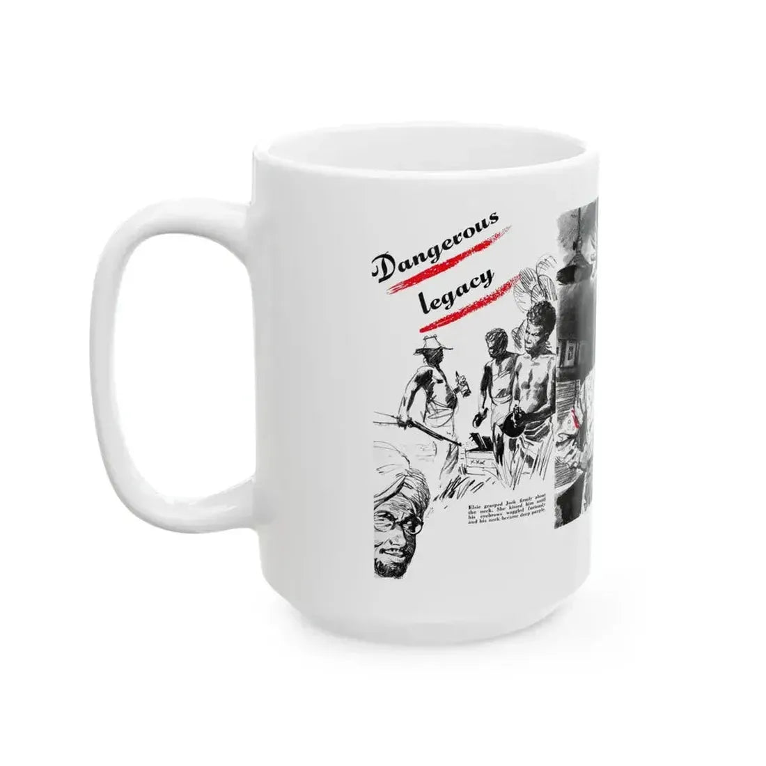 Dangerous Legacy, Liberty magazine, July 19, 1947 - White Coffee Mug - Go Mug Yourself