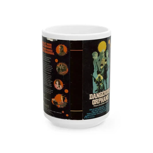 DANGEROUS ORPHANS (VHS COVER) - White Coffee Mug 15oz - Go Mug Yourself