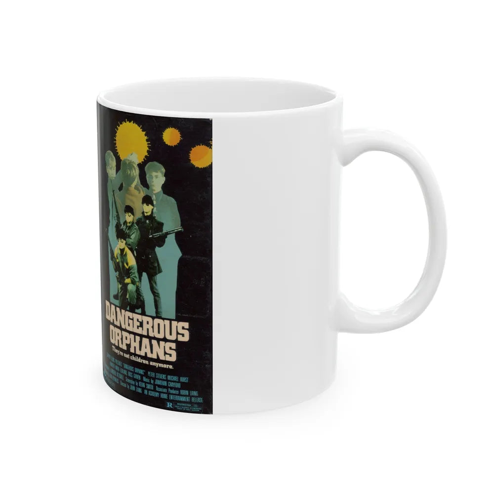 DANGEROUS ORPHANS (VHS COVER) - White Coffee Mug-Go Mug Yourself