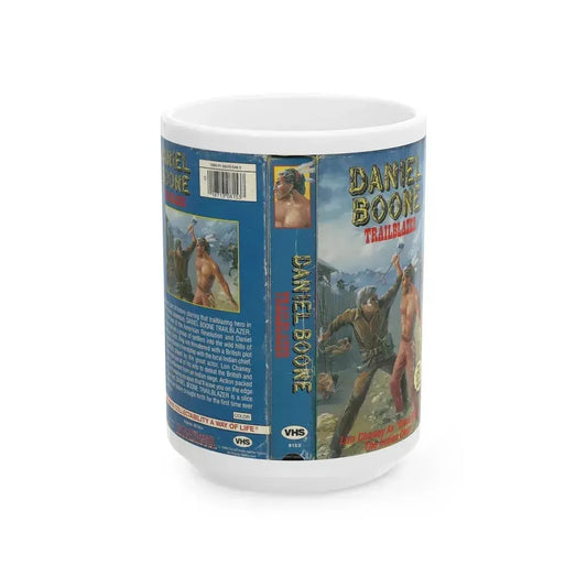 DANIEL BOONE TRAILBAZER (VHS COVER) - White Coffee Mug 15oz - Go Mug Yourself