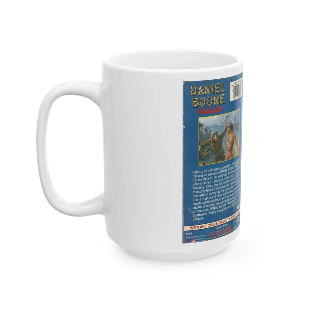 DANIEL BOONE TRAILBAZER (VHS COVER) - White Coffee Mug-Go Mug Yourself