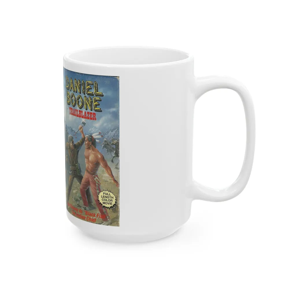 DANIEL BOONE TRAILBAZER (VHS COVER) - White Coffee Mug-Go Mug Yourself