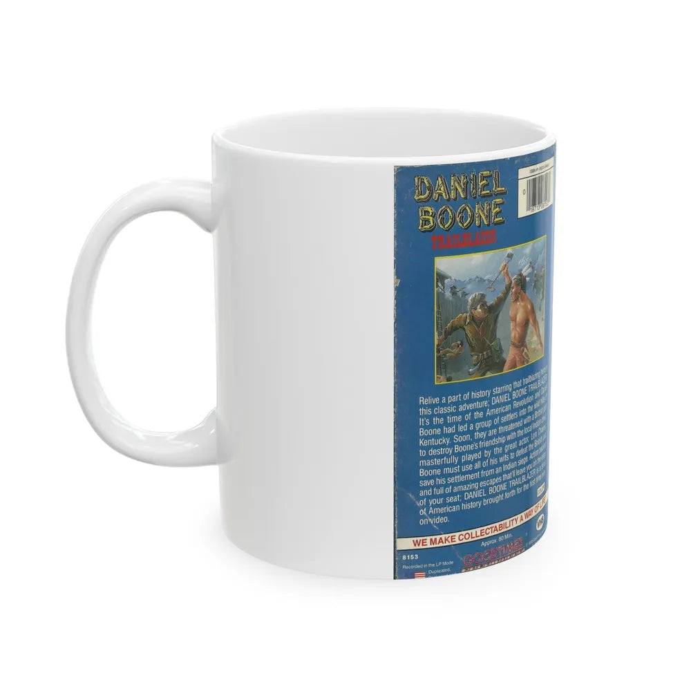 DANIEL BOONE TRAILBAZER (VHS COVER) - White Coffee Mug-Go Mug Yourself