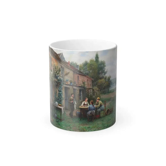 Daniel Ridgway Knight (1839-1924) Coffee in the Garden - Oil on canvas - Color Changing Mug 11oz Default Title 11oz - Go Mug Yourself