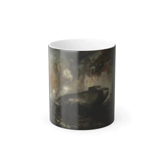 Daniel Sherrin (1868-1942) British Tank in Action - 1917 - Color Changing Mug 11oz 11oz - Go Mug Yourself