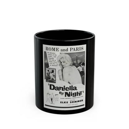 DANIELLA BY NIGHT 1961 Movie Poster - Black Coffee Mug-11oz-Go Mug Yourself