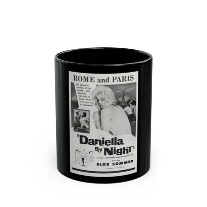 DANIELLA BY NIGHT 1961 Movie Poster - Black Coffee Mug 11oz - Go Mug Yourself