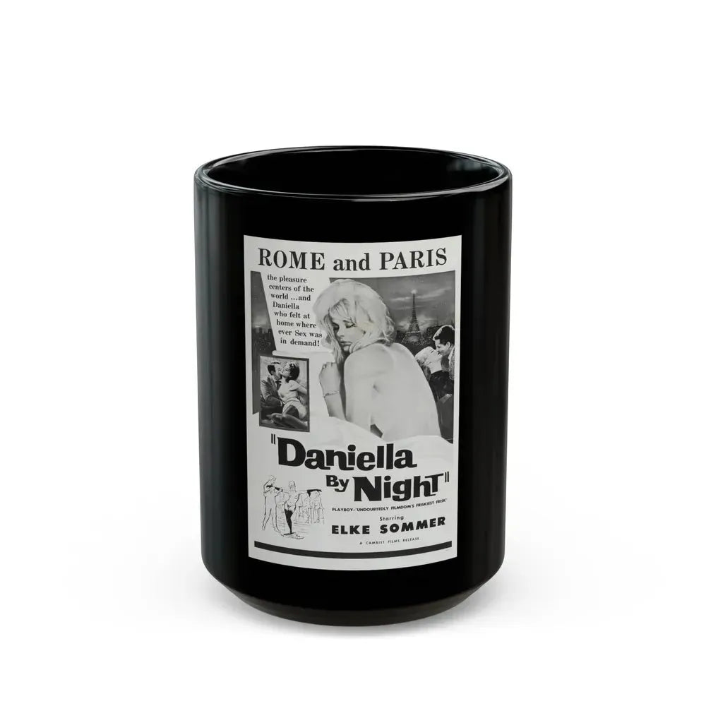 DANIELLA BY NIGHT 1961 Movie Poster - Black Coffee Mug 15oz - Go Mug Yourself