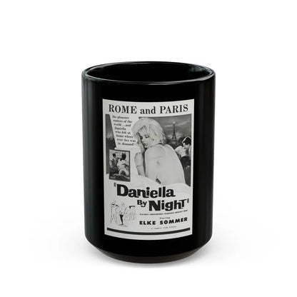 DANIELLA BY NIGHT 1961 Movie Poster - Black Coffee Mug-15oz-Go Mug Yourself