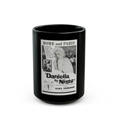 DANIELLA BY NIGHT 1961 Movie Poster - Black Coffee Mug 15oz - Go Mug Yourself
