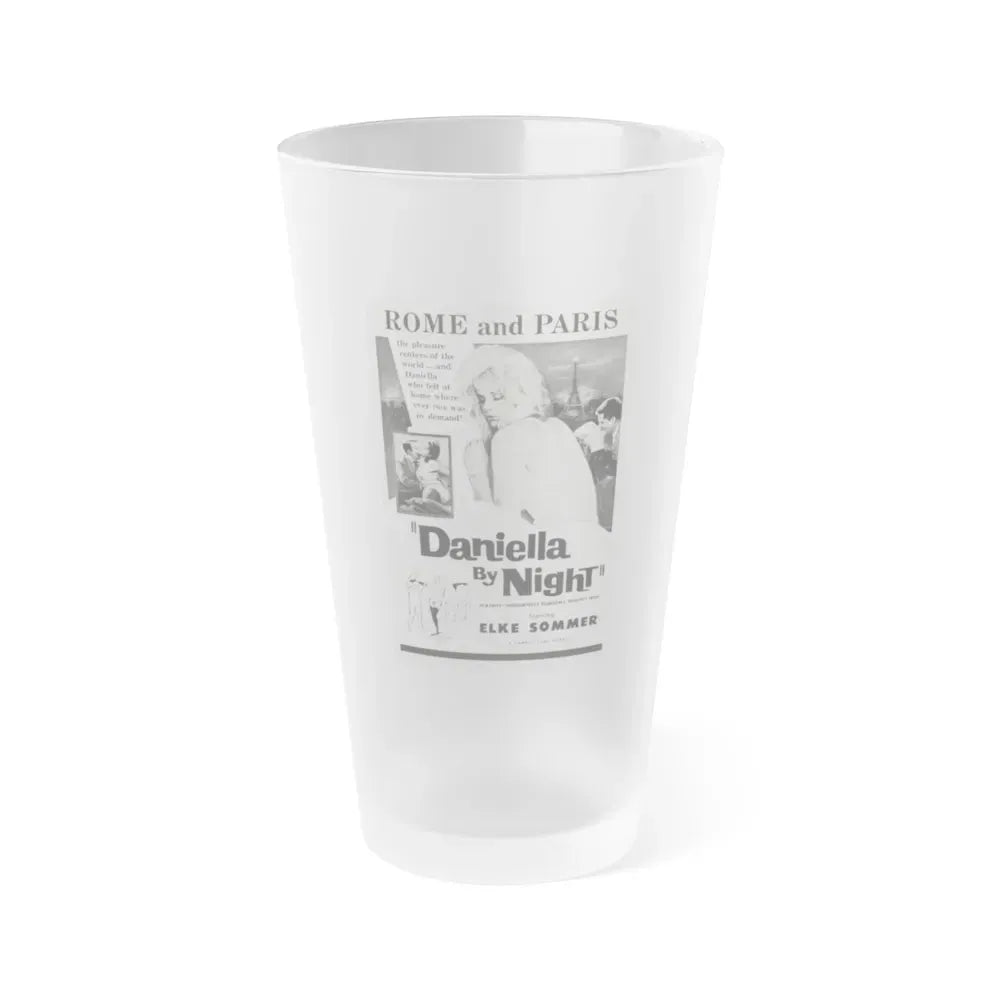 DANIELLA BY NIGHT 1961 Movie Poster - Frosted Pint Glass 16oz Default Title - Go Mug Yourself