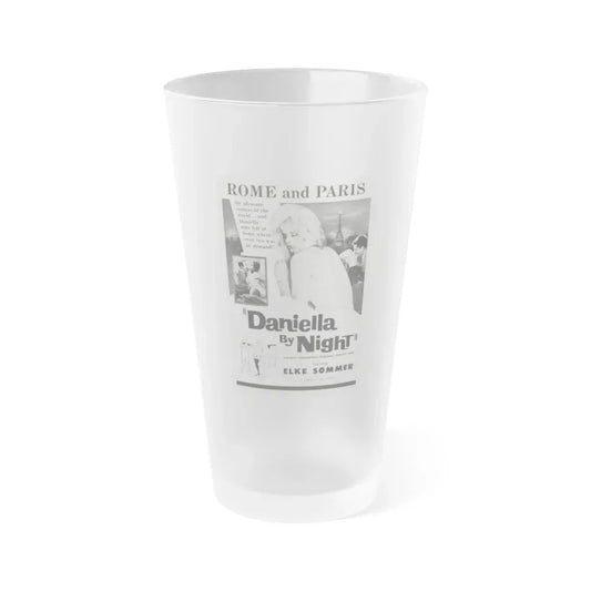 DANIELLA BY NIGHT 1961 Movie Poster - Frosted Pint Glass 16oz Default Title - Go Mug Yourself