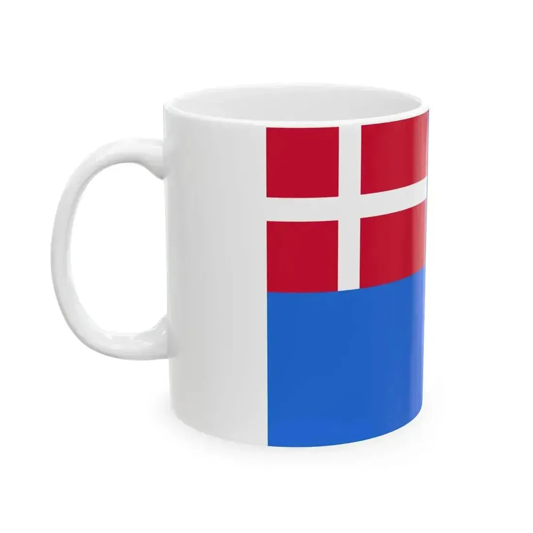 Danish blue ensign (Denmark) White Coffee Mug - Go Mug Yourself