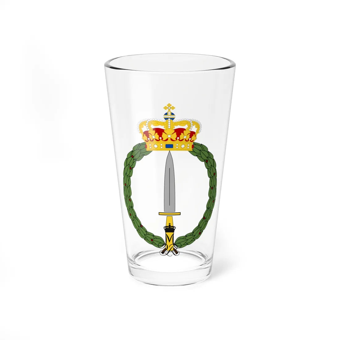 Danish SOKOM logo (Denmark) (Coat of Arms) Pint Glass 16oz 16oz - Go Mug Yourself