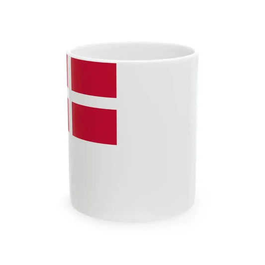 Danish White Ensign (Denmark) White Coffee Mug 11oz - Go Mug Yourself