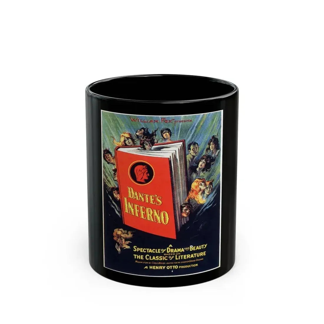 DANTE'S INFERNO 1921 Movie Poster - Black Coffee Mug 11oz - Go Mug Yourself