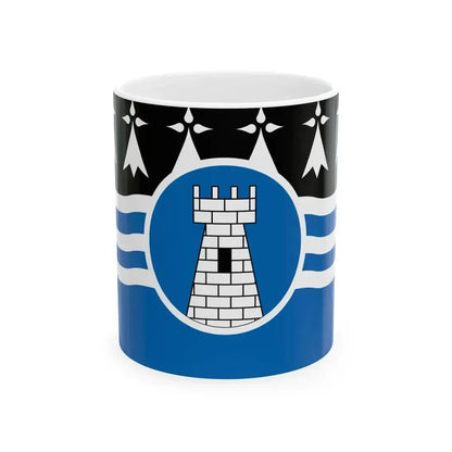 Dardoup traditional district flag (France) White Coffee Mug 11oz - Go Mug Yourself