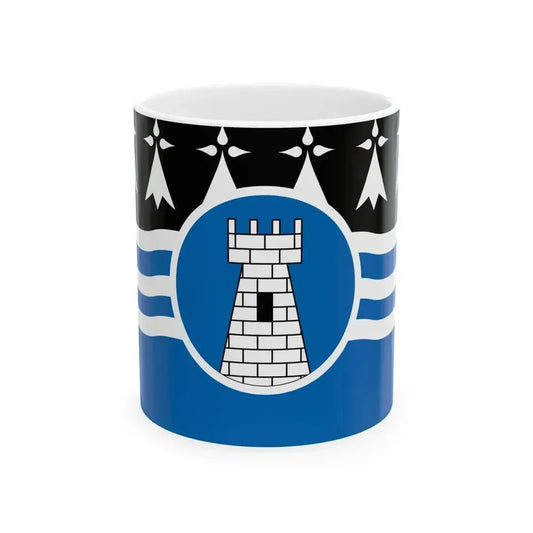 Dardoup traditional district flag (France) White Coffee Mug 11oz - Go Mug Yourself