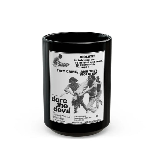 DARE THE DEVIL 1969 Movie Poster - Black Coffee Mug-15oz-Go Mug Yourself