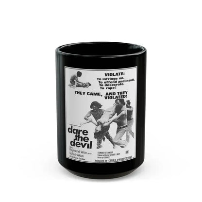 DARE THE DEVIL 1969 Movie Poster - Black Coffee Mug 15oz - Go Mug Yourself