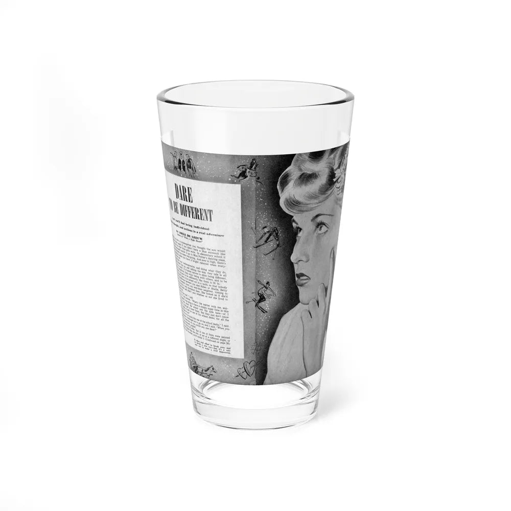 Dare To Be Different, Calling All Girls, January 1946 - Pint Glass 16oz-16oz-Go Mug Yourself