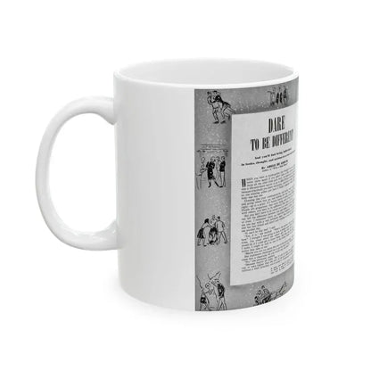 Dare To Be Different, Calling All Girls, January 1946 - White Coffee Mug - Go Mug Yourself