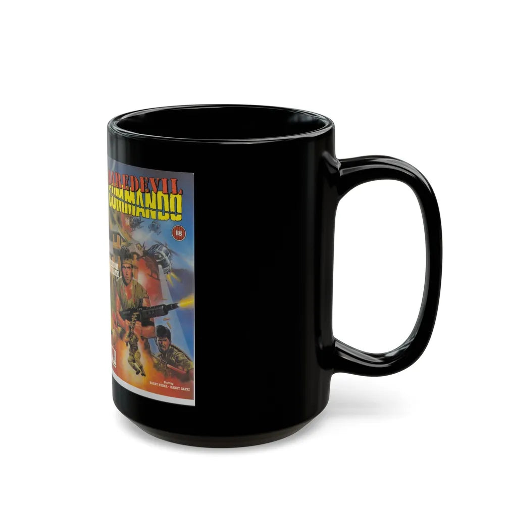 DAREDEVIL COMMANDO (VHS COVER) - Black Coffee Mug-Go Mug Yourself