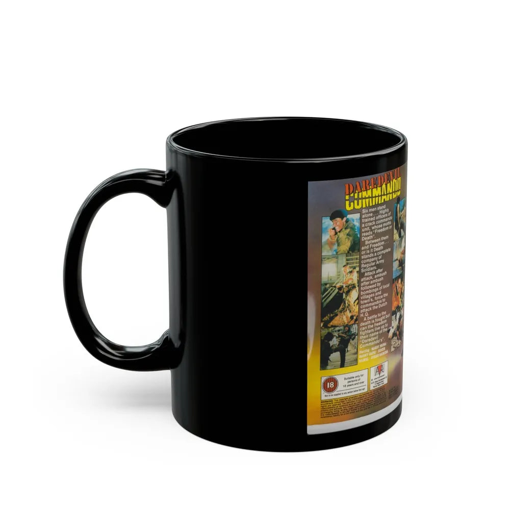 DAREDEVIL COMMANDO (VHS COVER) - Black Coffee Mug-Go Mug Yourself