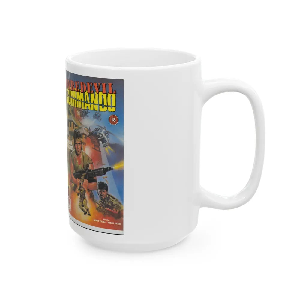 DAREDEVIL COMMANDO (VHS COVER) - White Coffee Mug-Go Mug Yourself