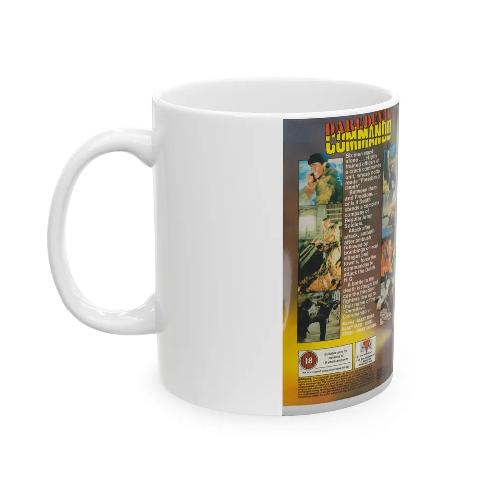 DAREDEVIL COMMANDO (VHS COVER) - White Coffee Mug-Go Mug Yourself