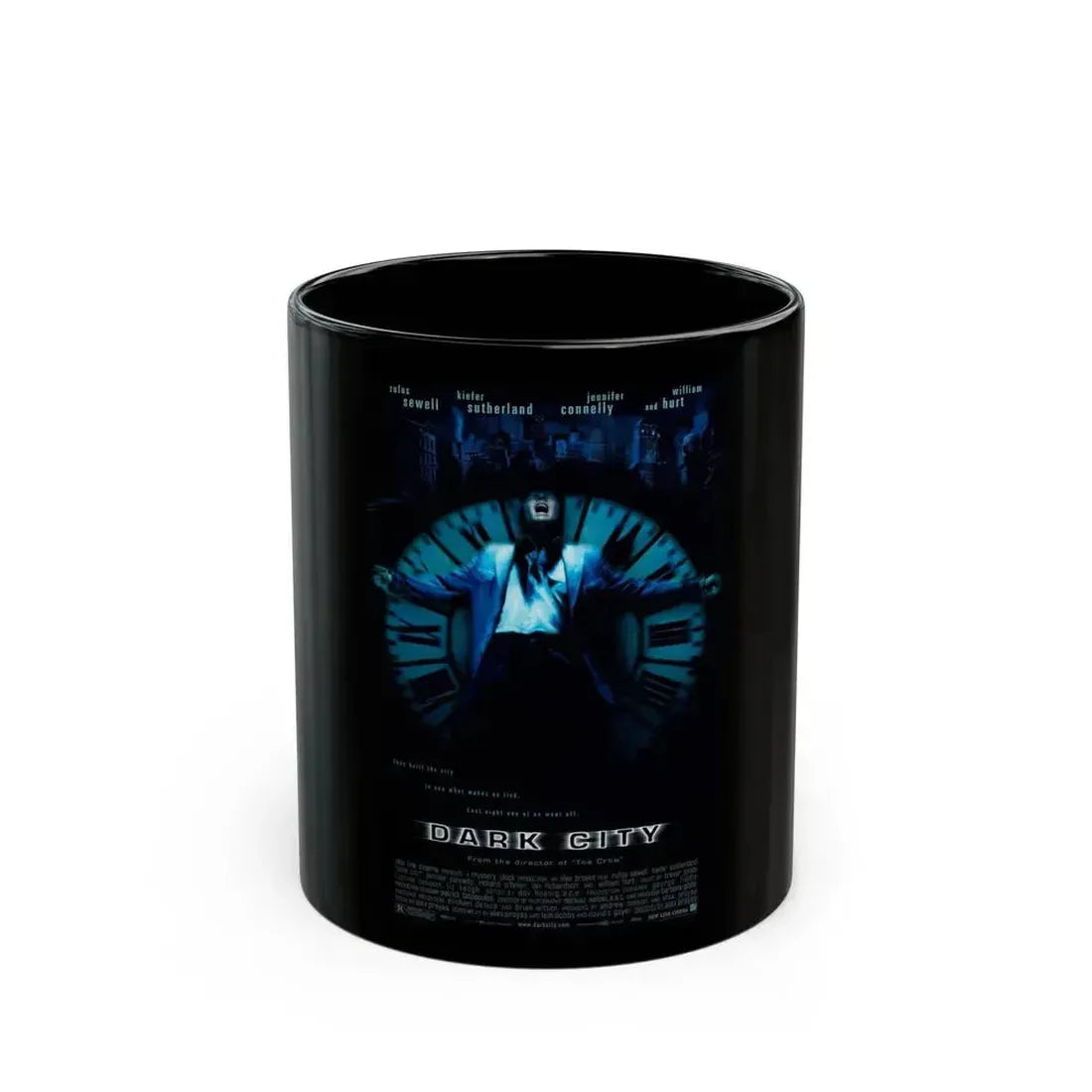 DARK CITY 1998 Movie Poster - Black Coffee Mug 11oz - Go Mug Yourself