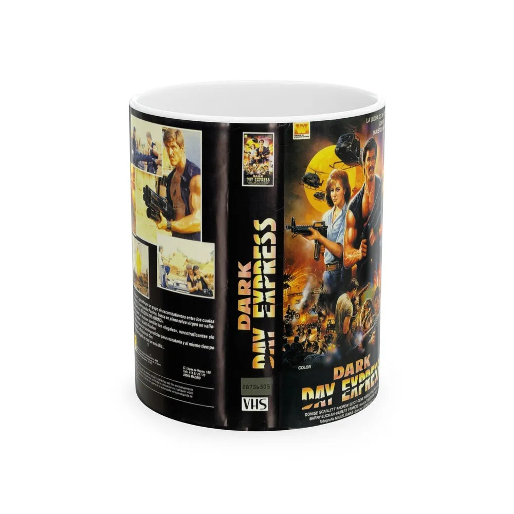 DARK DAY EXPRESS (VHS COVER) - White Coffee Mug-11oz-Go Mug Yourself