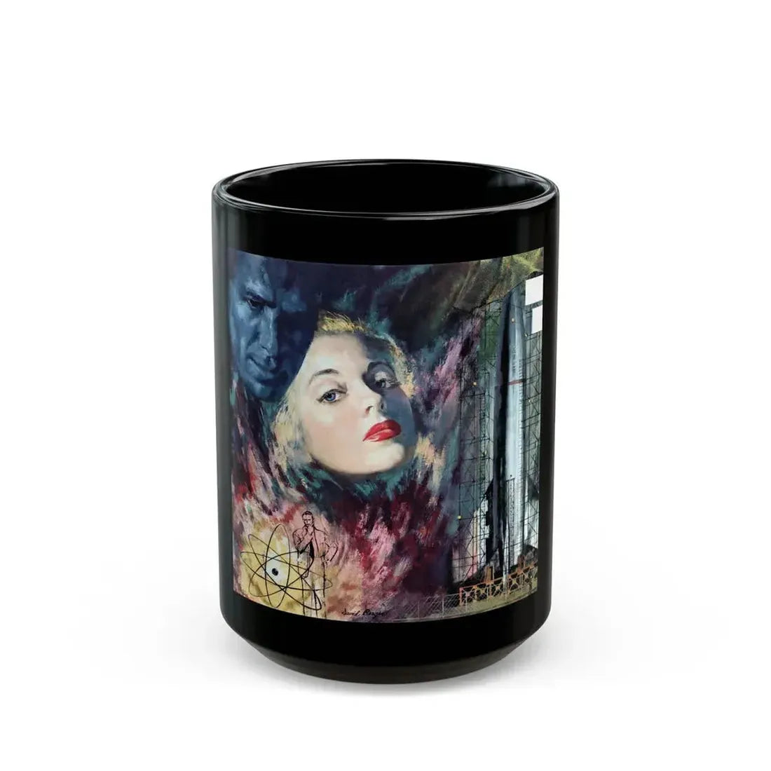 Dark Dominion part one, Collier's, April 2, 1954 - Black Coffee Mug 15oz - Go Mug Yourself